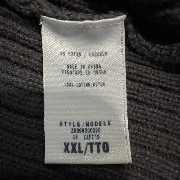 G by Guess Ribbed Long Sleeve Zip-Up Cardigan Gray Women's Size XXL - Picture 7 of 7